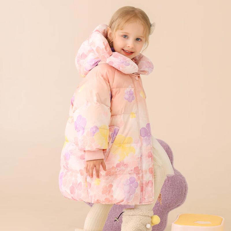 Yaya Girls' 2025 Winter Mid-Length Down Jacket