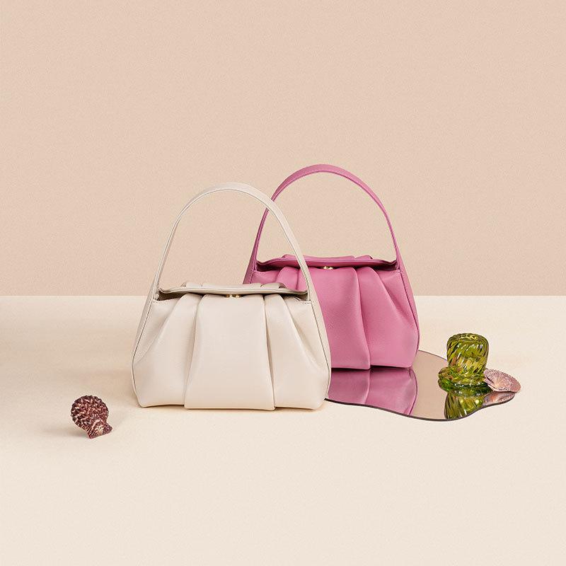 Leather Women's Bag Pleated Cloud Bag Versatile Fashion Bag 2025 New Handbag Premium Messenger Bag