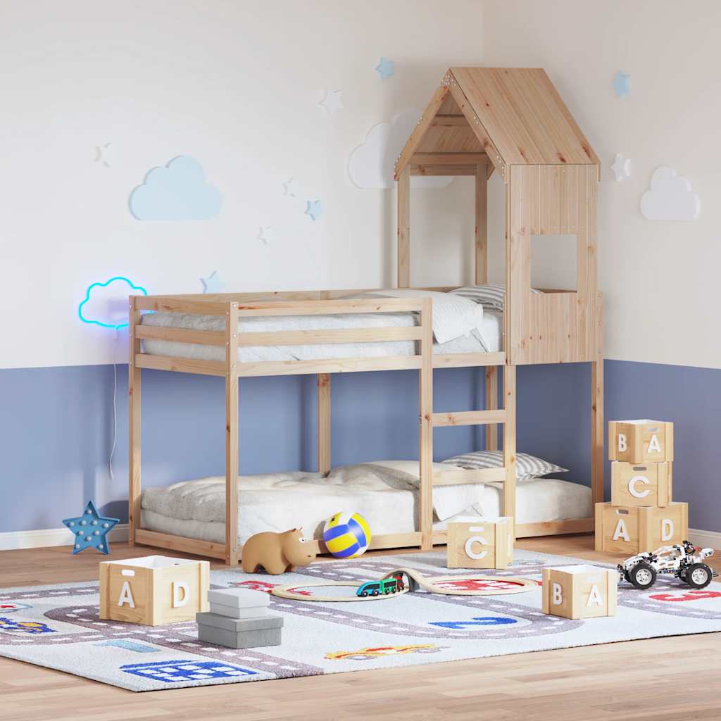 Kids Bed Canopy 55 x 84 x 132 cm Solid Pine Wood