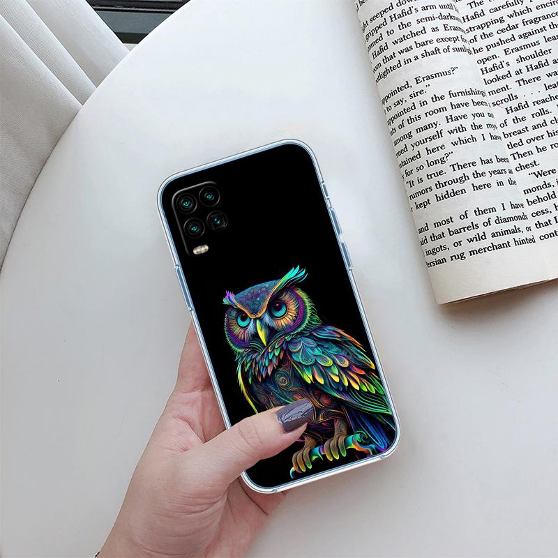 RP13 Cartoon Art Owl Transparent Phone Case for Motorola Moto Edge 20 30 40 50 S30 Fusion Ultra Pro Neo Lite + G200 G23