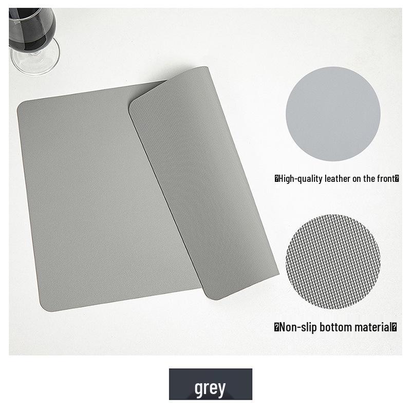 Nordic Style Non-Slip Leather Placemat - Waterproof, Oilproof, Heat-Resistant Mat