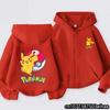 Casual Outerwear For Children Kids Zip Up Hooded Jacket With Anime Print Fashion Hip Hop Streetwear Zipper Sweatshirt