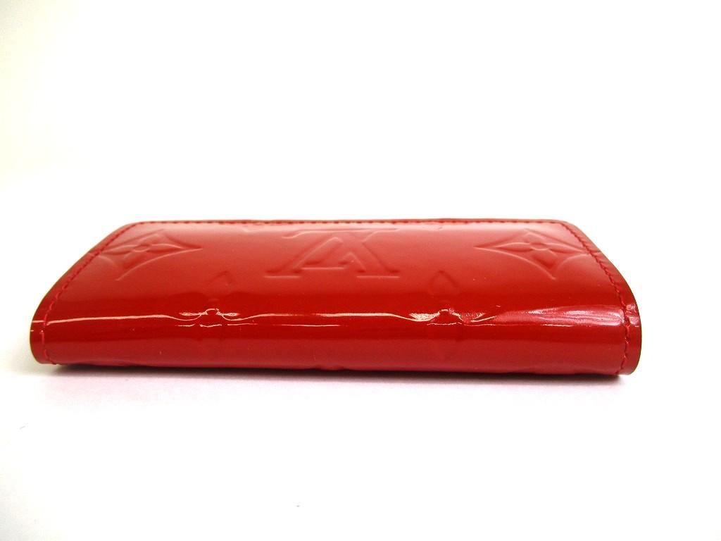 Authentic LOUIS VUITTON Vernis Red Leather Multicles 4 Pics Key Cases #b084  Seller refurbished