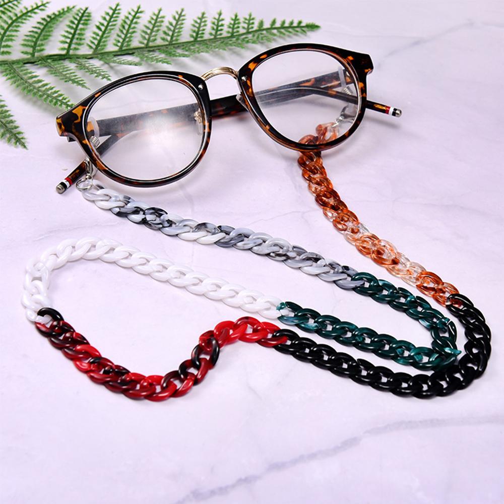 Eyewear Accessories Acrylic Anti Slip Leopard Neck Strap Mask Chain Eyeglasses Rope Glasses Chain