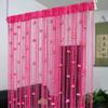 Shiny Rose Flower String Curtain Room Divider Tassel Window Curtain Retro Door Curtain Home Decor