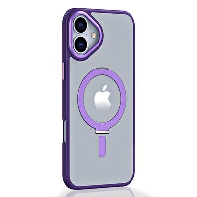 Чехол-подставка для iPhone 16 Plus, TPU+Акрил, Магнитная крышка для телефона