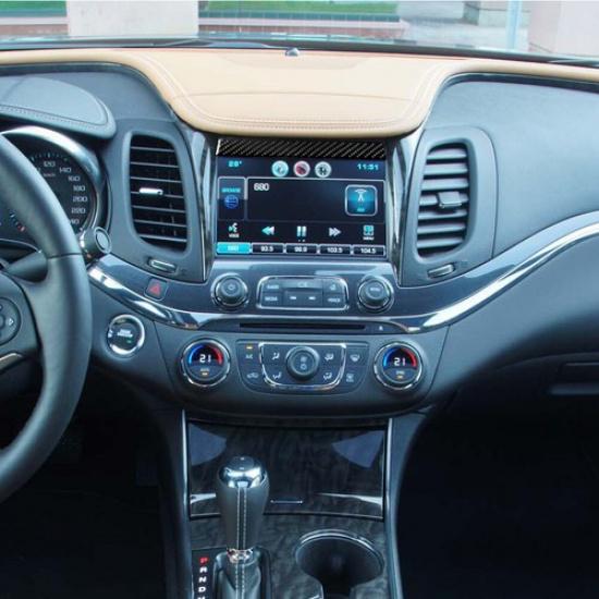 Carbon Fiber Interior Navigation Display Upper Cover Trim For Chevrolet Impala