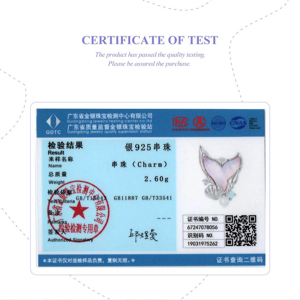 BAMOER Dainty 925 Sterling Silver Dreamy Mermaid Charm Fish Tail Silicone Spacer Bead Charm for Women Fit Original Bracelet