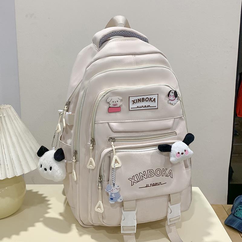 Школьные рюкзаки для студенток колледжа Простые и милые Большой вместимости для старшеклассниц и учениц средней школы Рюкзак из двух частей