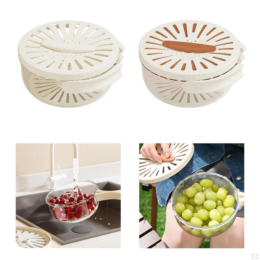 Drain Basket Food Storage Container Refrigerator Organizer Fruit Drainer Bowl Removable