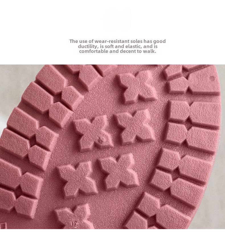 Женские резиновые сапоги в корейском стиле с бархатной подкладкой — теплые, удобные, износостойкие, с мягкой резиновой подошвой