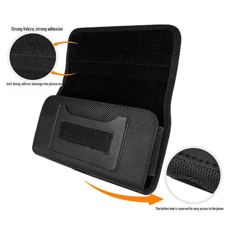 Мужской пояс с зажимом на талии и липучкой для телефонов 4,7–7,2 дюйма, нейлоновый горизонтальный рукав