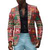 Унисекс Зимние рождественские принты Пиджаки Унисекс Повседневная мода Куртки на пуговицах