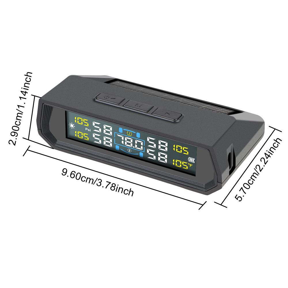 433,92 МГц Датчик USB / Солнечная TPMS Универсальная Автомобильная Охранная Сигнализация Система Контроля Давления в Шинах Автомобиля Отображение Температуры В Автомобиле