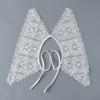 Women Hollow Out White Embroidery Fake Collar Shawls Dress Detachable Collar False Collar Shawls Cape