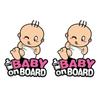 Winking Baby on Board Car Sticker Cute Cartoon Design Waterproof PVC Decal Vehicle Safety Warning Sign for Car Window