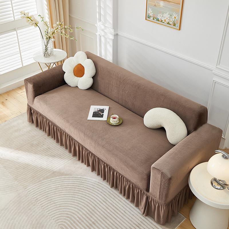 Autumn and Winter Plush Sofa Cover All in One Universal Skirt New Anti Cat Scratch High End All Inclusive Cover