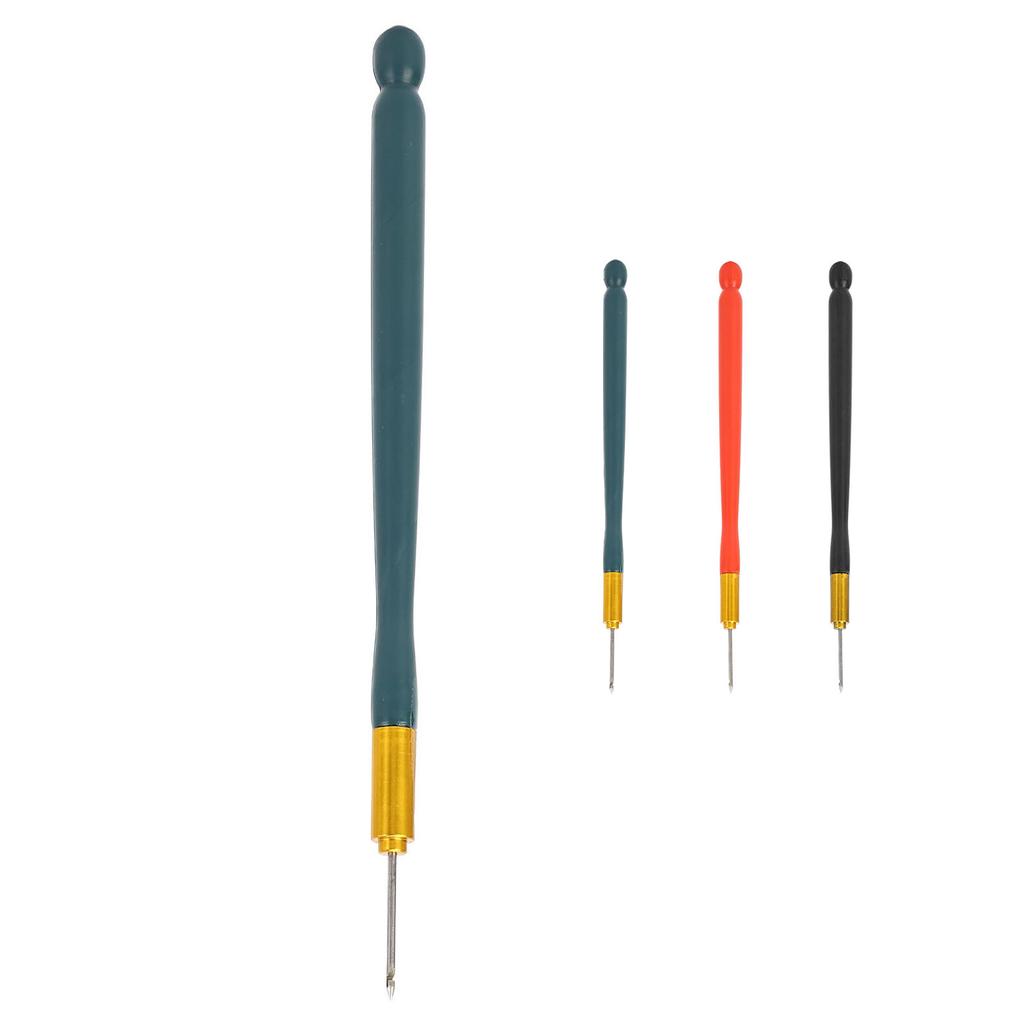 Крючок для вышивки крючком с пластиковой ручкой, многофункциональный инструмент для вышивки крючком и бисером