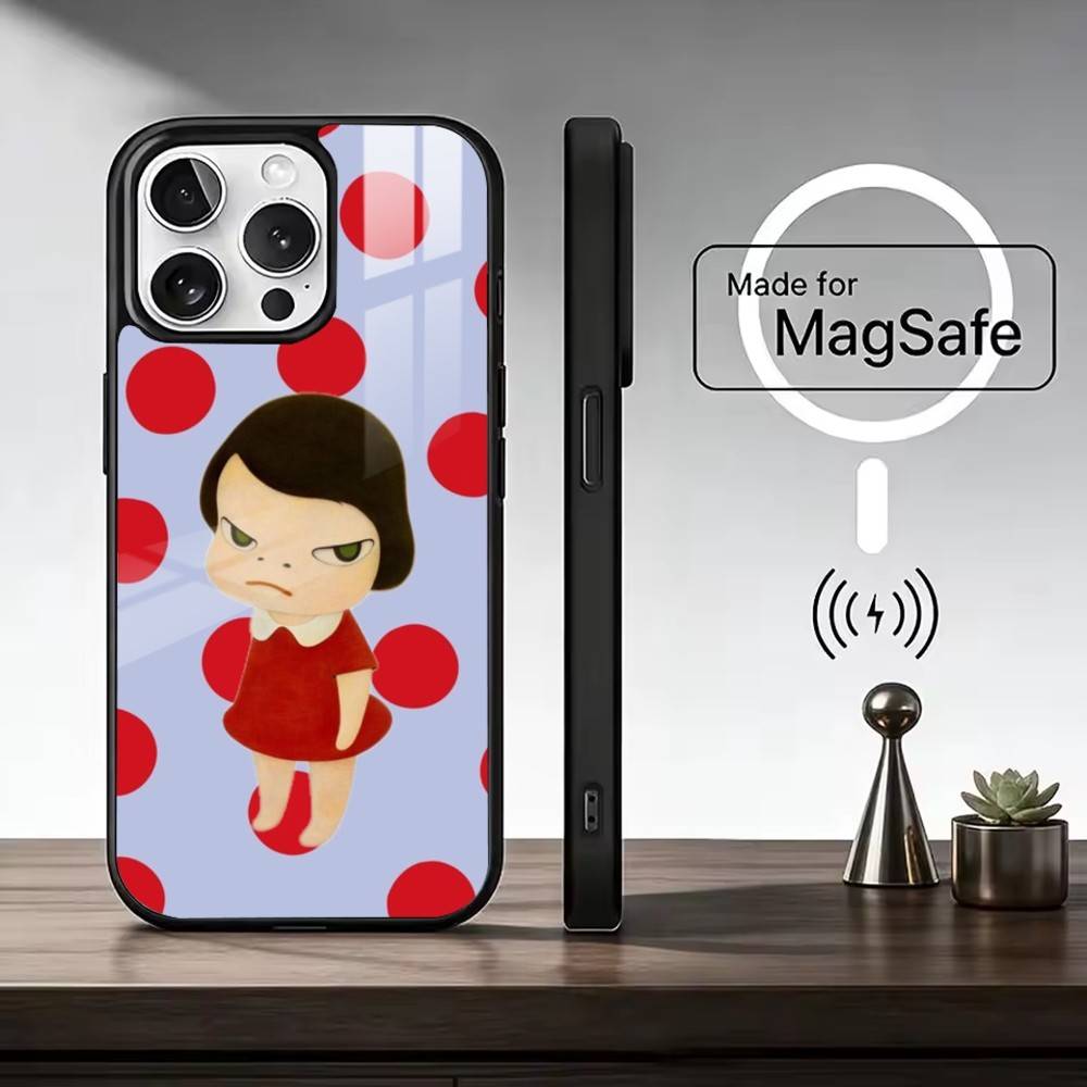 c-Cute Yoshitomo Nara Phone Case For iPhone17,16,15,14,13,12,11 Plus,Pro Max Magnetic For Magsafe Wireless Charging