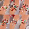 Christmas Combination Bracelet Creative Colorful Acrylic Santa Snowflake Stretch Beaded Bracelet Kids Merry Christmas Gift Favor