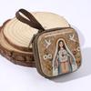 New Style Square Jewelry Bag Rosary Bag Religious Jewelry Storage Box Mini Zipper Bag, Folk-Style Decorative Storage Rack