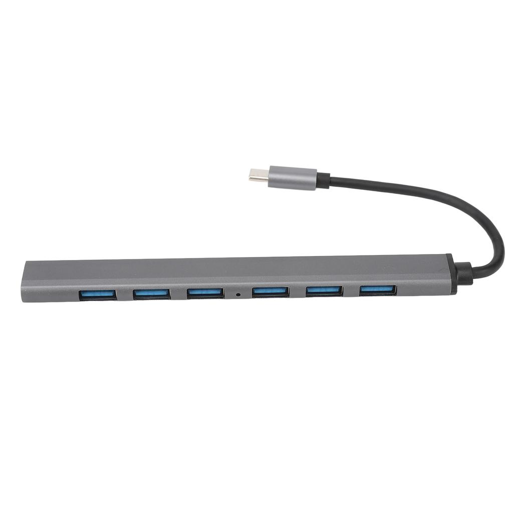 7-в-1 USB-C хаб Док-станция из алюминиевого сплава Многопортовый адаптер Ключ Plug and Play для ПК