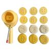 Multipurpose 100g Mooncake Press Mold Professional Mooncake Crafting Mold 6 Distinct Patterns Stamp for Creative Baker