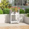 VidaXL Planter with Shelf White 54x34.5x81 Cm Solid Pine Wood 823753