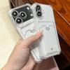 Кошелек Держатель для карт Чехол для Iphone Air 17 E 16 Pro Max 15 Plus 14 13 12 Mini 11 Xr Xs Max 17pro Прозрачный карман для вставки карты Чехол для телефона Аксессуары