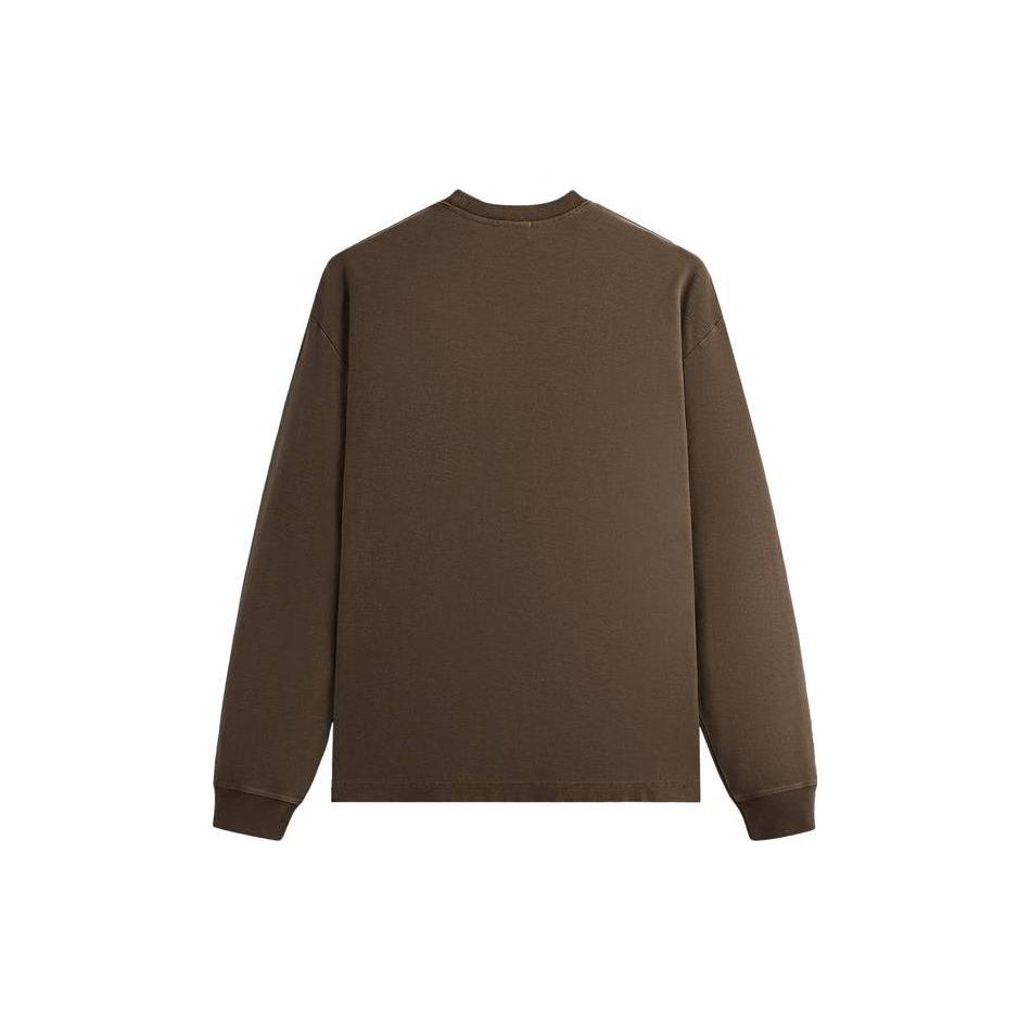 Kith Футболка Quinn с длинными рукавами Marl, топы унисекс, коричневые KHM031317-266