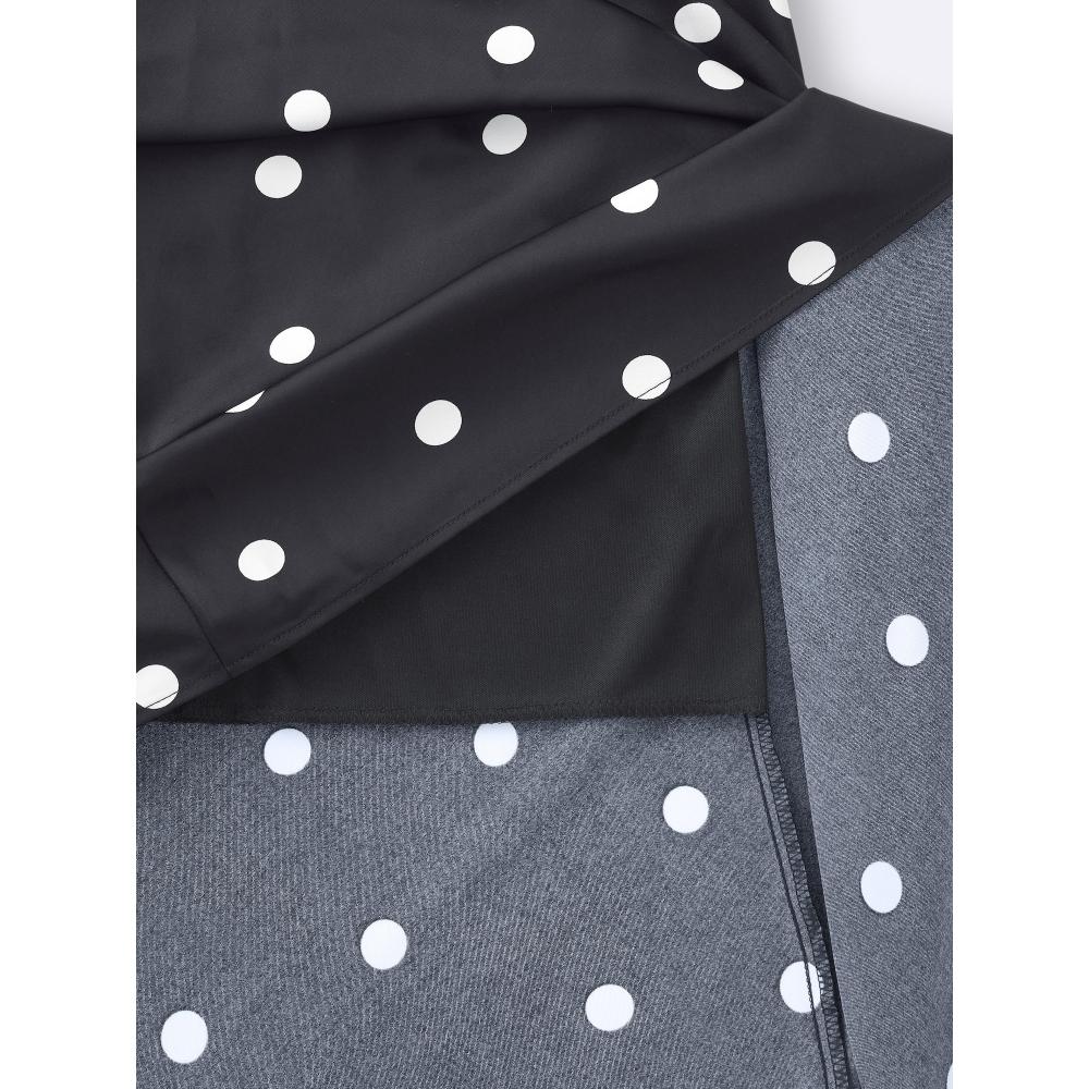 GU by Uniqlo Сатиновая юбка-клеш в горошек