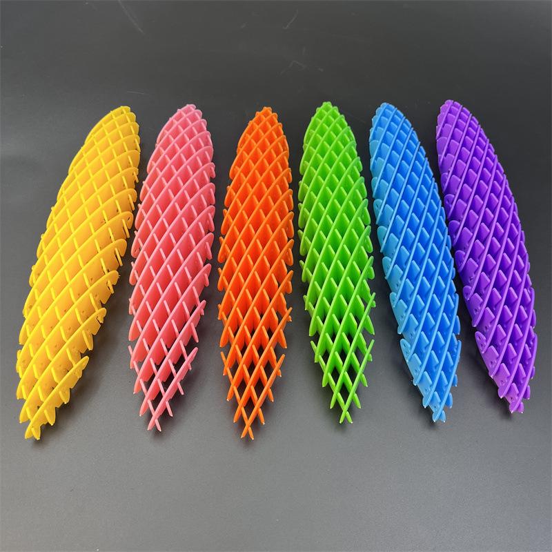 Fidget Worm 3D Printing DIY Stretch Deformation Elastic Net Puzzle Venting Decompression Worm Popit Elastic Net Decompression