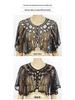 Women's Sequined Mesh Shawl - Summer Sun Protection, Slim Short Style