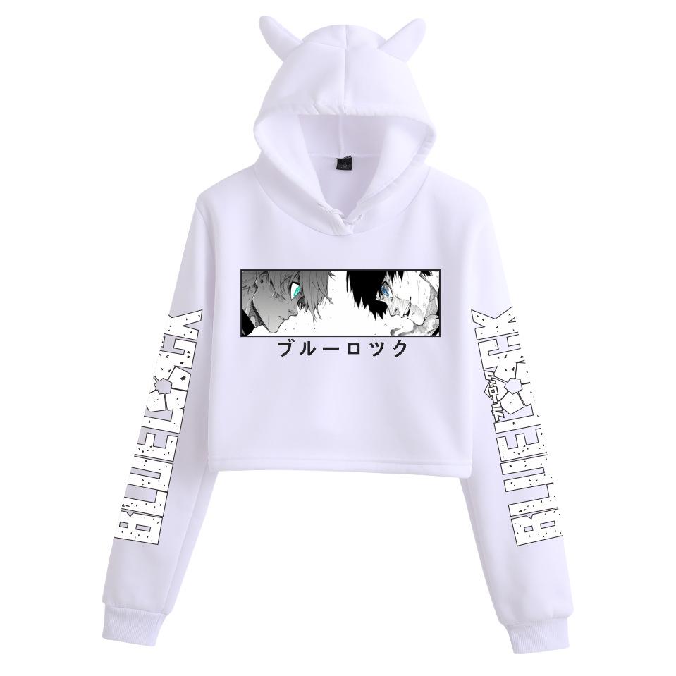 Blue Lock Women's Cat Ear Hoodie - Popular Print, Casual, Autumn/Winter