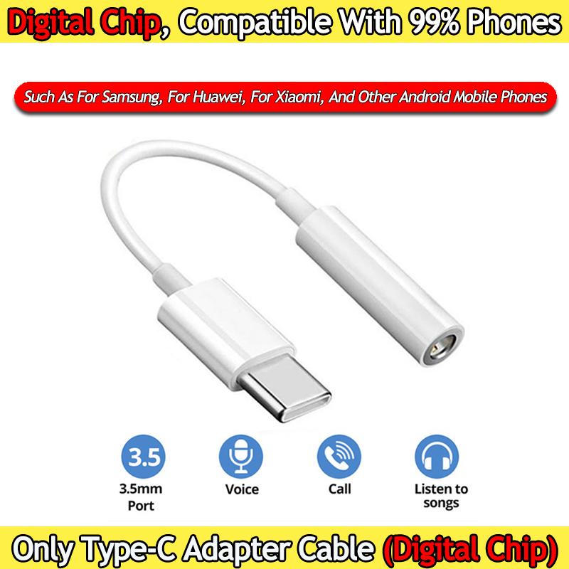 VAORLO Type-C To 3.5MM AUX Adapter Compatible 99% Smartphone Smart Digital Chip For Audio Transmission High Quality Converter Cable