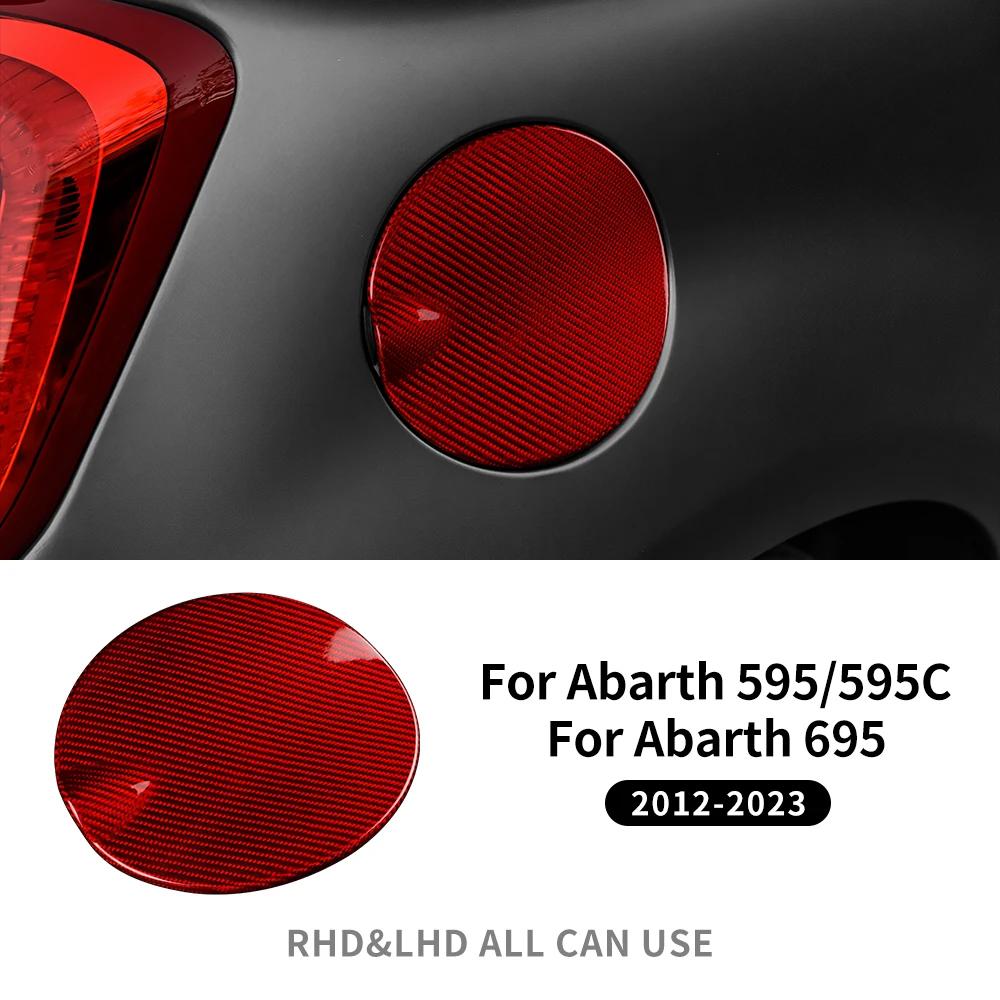 Carbon Fiber Fuel Tank Cap Cover Sticker for Abarth 595 595C 695 2012-2023 Exterior Accessories