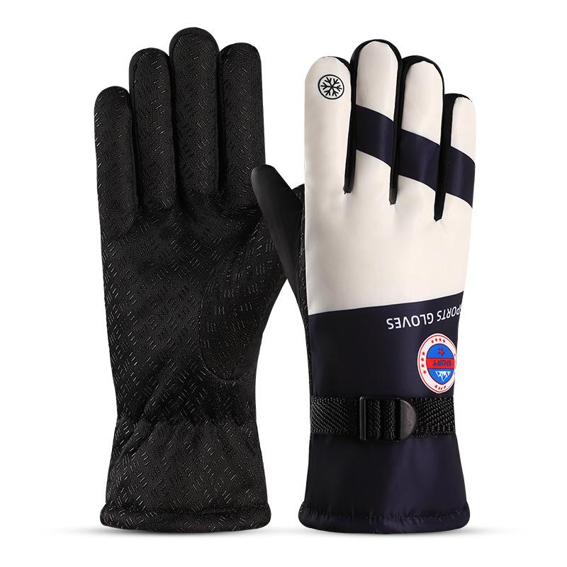 Теплые перчатки для занятий спортом на открытом воздухе Зимнее тепло для катания на лыжах Флисовые Утепленные Водонепроницаемые Перчатки для велоспорта на открытом воздухе Ветрозащитные и Морозостойкие