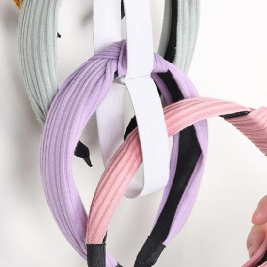 Girl Headband Holder Organizer 24-Slot Hanging Hairband Storage Rack High-Density Elastic Hair Hoop Display Stand