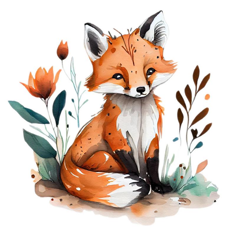 C188 #Симпатичная наклейка на стену с лисой, фон для детской комнаты, украшение для дома, настенная роспись, обои для гостиной, забавная наклейка