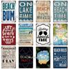 [MyPlate] Beach Metal Sign Vintage Plaque Tin Sign Plate Wall Decor For Bar Club Man Cave Art Painting Poster Gift
