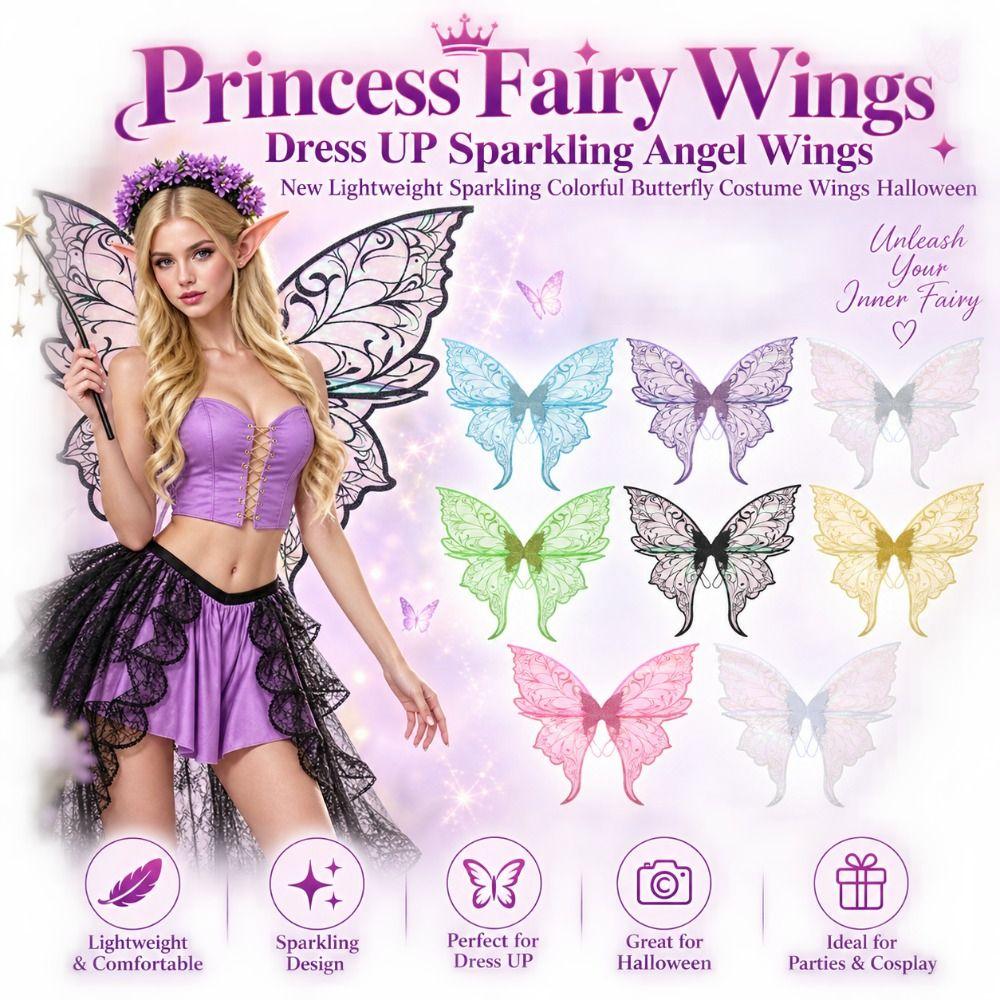 Multicolor Fairy Wings Lightweight Fairy Costume Accessory Gifts Angel Wings Festival Party