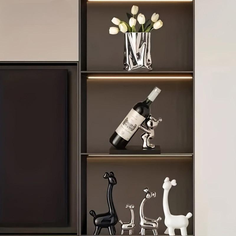 1шт креативная винная стойка керамическая мультяшная декорация гостиная украшение дома милая стойка для хранения дома кухня бар украшение