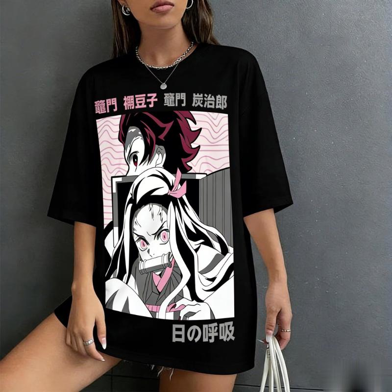 Demon Slayer Nezuko Tanjiro Anime T Shirt Men Women Cotton Short Sleeve Tops Summer 2026 Casual Graphic Tee Manga Streetwear Y2k