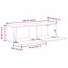 TV Cabinet Set of 2 Black 100 x 30 x 30 cm Engineered Wood