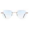 Rimless Geometric Gold Smartbuy Collection Sundra Jst 164 018 Fashion Unisex Sunglasses