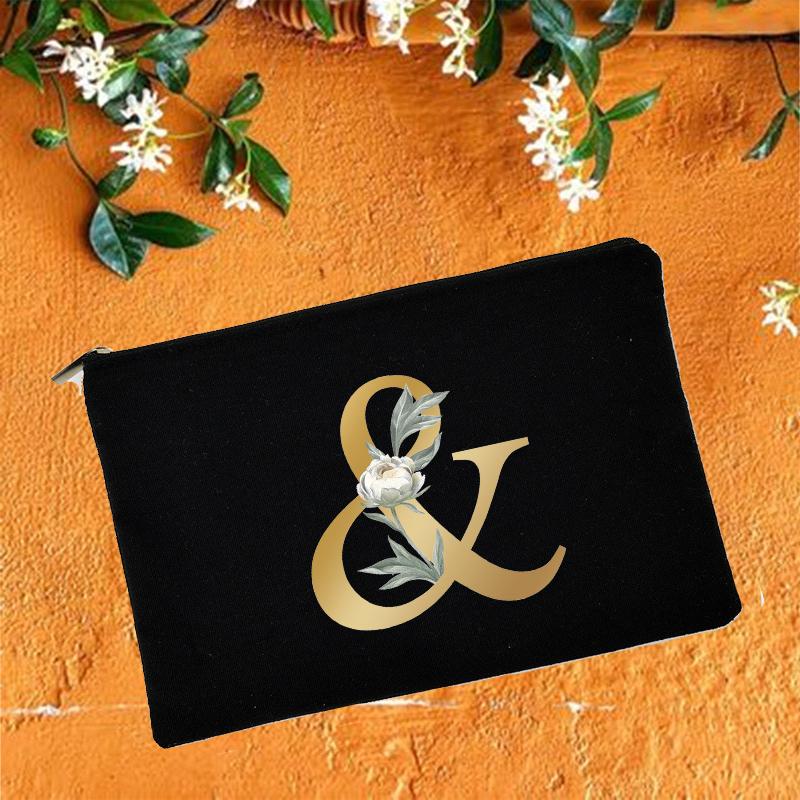 Косметички для подружки невесты с цветочным принтом алфавита, косметичка для свадебной вечеринки, косметичка, необходимые женские сумки-тоут, свадебные подарки