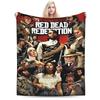 Red Dead Redemption 2 Пледы Путешествия Офис Фланелевый Плед Для Спальни Супер Теплый Индивидуальный DIY Покрывало Подарок на День Рождения