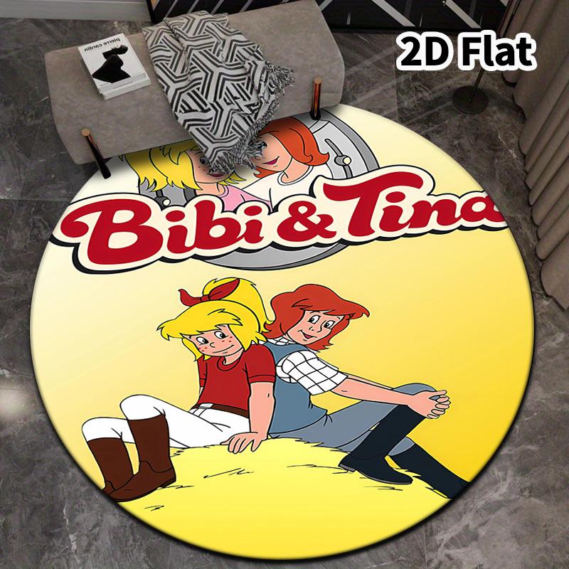 Bibi Tina Round Area Rug Carpet Rug For Living Room Bedroom Sofa Playroom Decor Nonslip Floor Mat
