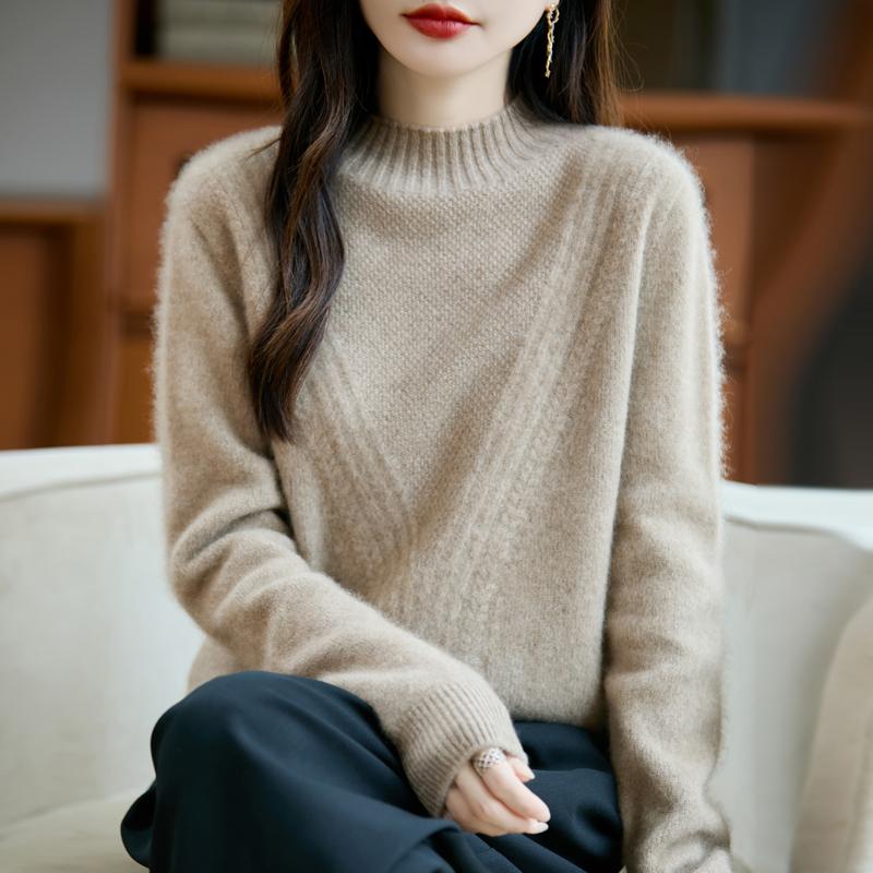 Женский кашемировый свитер Qinghe кашемир 30% кашемир 70% шерсть осенне-зимний пуловер теплый и модный