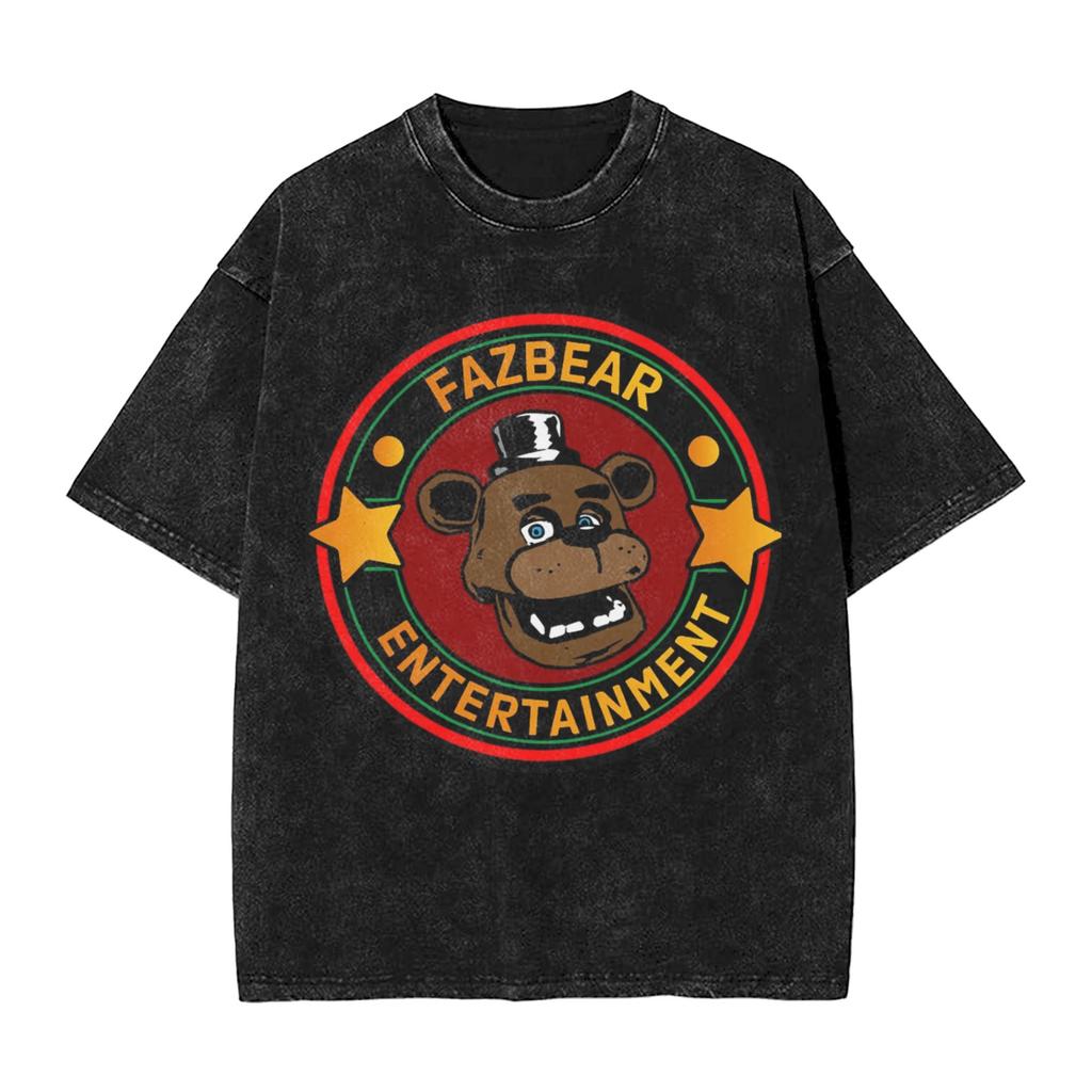 FNAF В Фреддис Стиль Уличной Одежды Хип-Хоп Новинка Футболки для Мужчин Женщин Хлопок Оверсайз Мягкий Комфорт Короткий Рукав